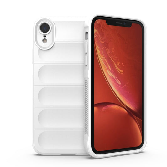 For iPhone XR Magic Shield TPU + Flannel Phone Case(White) by buy2fix