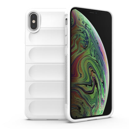 For iPhone X / XS Magic Shield TPU + Flannel Phone Case(White) by buy2fix