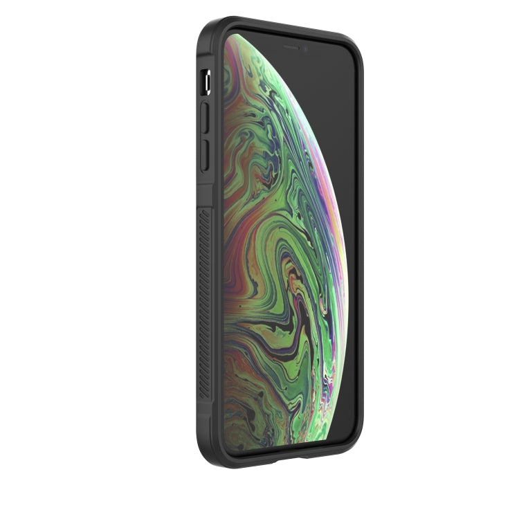 For iPhone XS Max Magic Shield TPU + Flannel Phone Case(Light Blue) by buy2fix