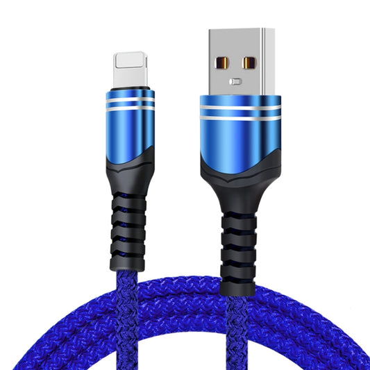 8 Pin 6A Woven Style USB Charging Cable, Cable Length: 1m(Blue) by buy2fix