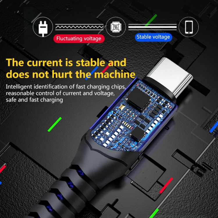 8 Pin 6A Woven Style USB Charging Cable, Cable Length: 1m(Black) by buy2fix