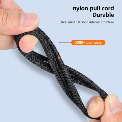 6A 66W 3 in 1 USB to 8 Pin + Micro USB + USB-C / Type-CFast Charging Braided Data Cable(Blue) by buy2fix