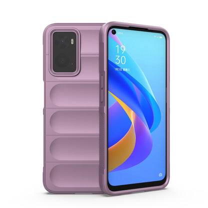For OPPO A36 4G/A76 4G/Realme 9i Magic Shield TPU + Flannel Phone Case(Purple) by buy2fix