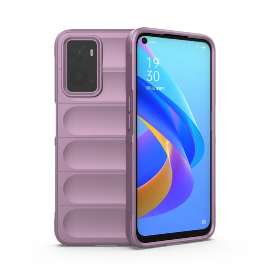 For OPPO A36 4G/A76 4G/Realme 9i Magic Shield TPU + Flannel Phone Case(Purple) by buy2fix