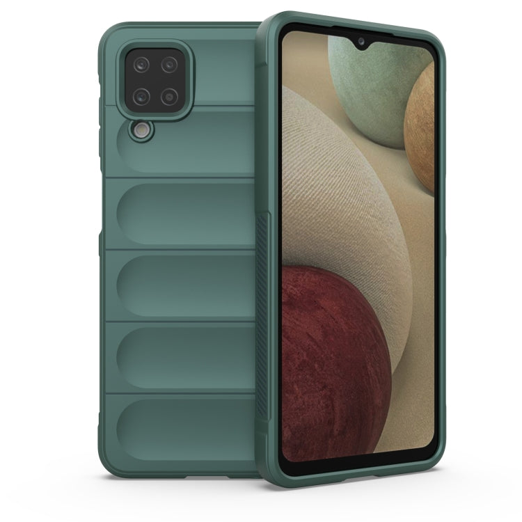 For Samsung Galaxy A12 4G/A12 5G Magic Shield TPU + Flannel Phone Case(Dark Green) by buy2fix