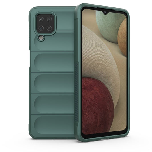 For Samsung Galaxy A12 4G/A12 5G Magic Shield TPU + Flannel Phone Case(Dark Green) by buy2fix