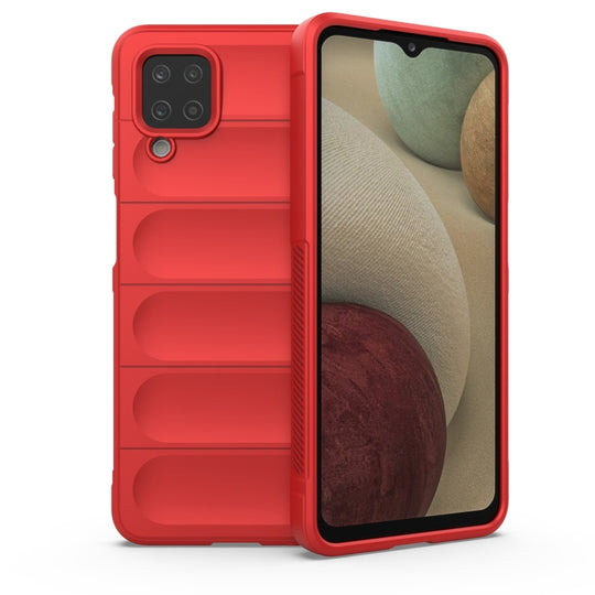 For Samsung Galaxy A12 4G/A12 5G Magic Shield TPU + Flannel Phone Case(Red)