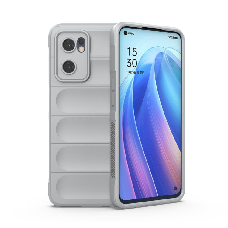 For OPPO Reno7 5G Global / Find X5 Lite Magic Shield TPU + Flannel Phone Case(Grey) by buy2fix
