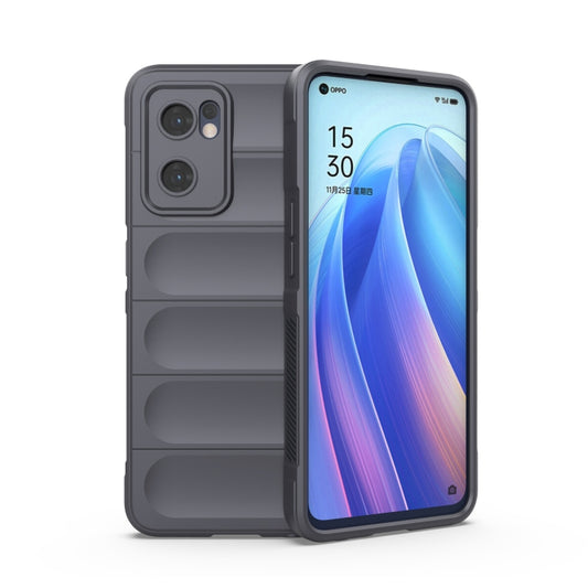 For OPPO Reno7 5G Global / Find X5 Lite Magic Shield TPU + Flannel Phone Case(Dark Grey) by buy2fix
