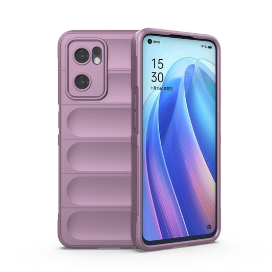 For OPPO Reno7 5G Global / Find X5 Lite Magic Shield TPU + Flannel Phone Case(Purple) by buy2fix