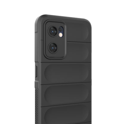 For OPPO Reno7 5G Global / Find X5 Lite Magic Shield TPU + Flannel Phone Case(Grey) by buy2fix