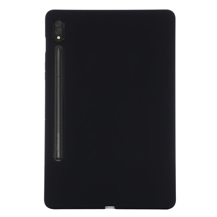 For Samsung Galaxy Tab S8 / S7 Pure Color Liquid Silicone Shockproof Tablet Case(Black) by buy2fix