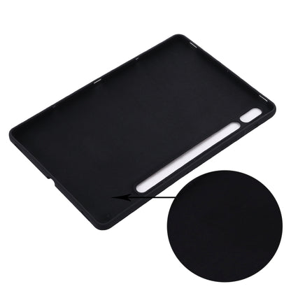 For Samsung Galaxy Tab S8 / S7 Pure Color Liquid Silicone Shockproof Tablet Case(Black) by buy2fix