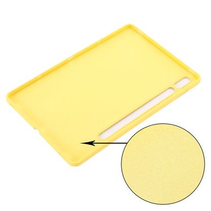 For Samsung Galaxy Tab S8 / S7 Pure Color Liquid Silicone Shockproof Tablet Case(Yellow) by buy2fix