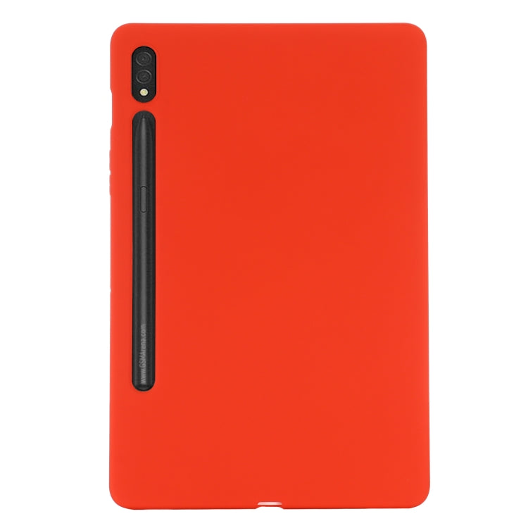 For Samsung Galaxy Tab S8 / S7 Pure Color Liquid Silicone Shockproof Tablet Case(Red) by buy2fix