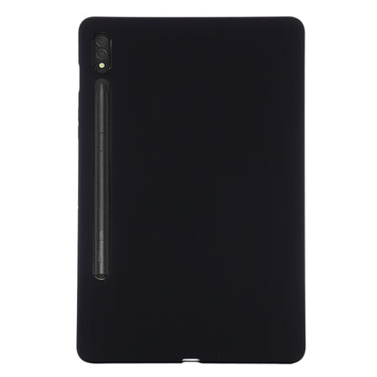 For Samsung Galaxy Tab S8 Ultra Pure Color Liquid Silicone Shockproof Tablet Case(Black) - Galaxy Tab S8 Ultra Cases by buy2fix | Online Shopping UK | buy2fix