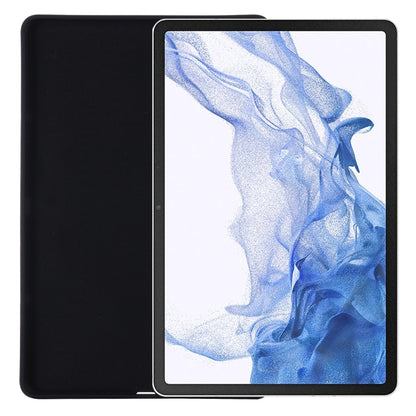 For Samsung Galaxy Tab S8 Ultra Pure Color Liquid Silicone Shockproof Tablet Case(Black) - Galaxy Tab S8 Ultra Cases by buy2fix | Online Shopping UK | buy2fix