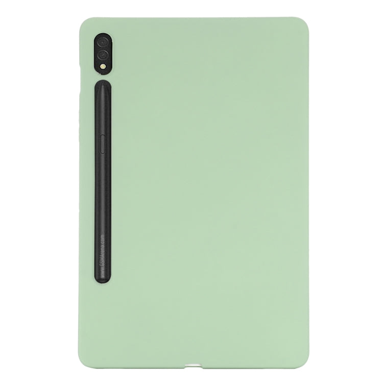 For Samsung Galaxy Tab S8 Ultra Pure Color Liquid Silicone Shockproof Tablet Case(Green) by buy2fix
