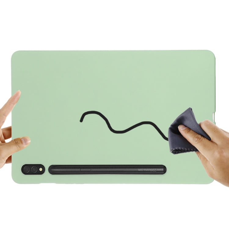For Samsung Galaxy Tab S8 Ultra Pure Color Liquid Silicone Shockproof Tablet Case(Green) by buy2fix