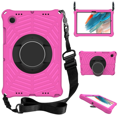 For Samsung Galaxy Tab A8 10.5 2021 Spider King EVA Protective Case with Adjustable Shoulder Strap & Holder(Rose Red) - Other Galaxy Tab PC by buy2fix | Online Shopping UK | buy2fix