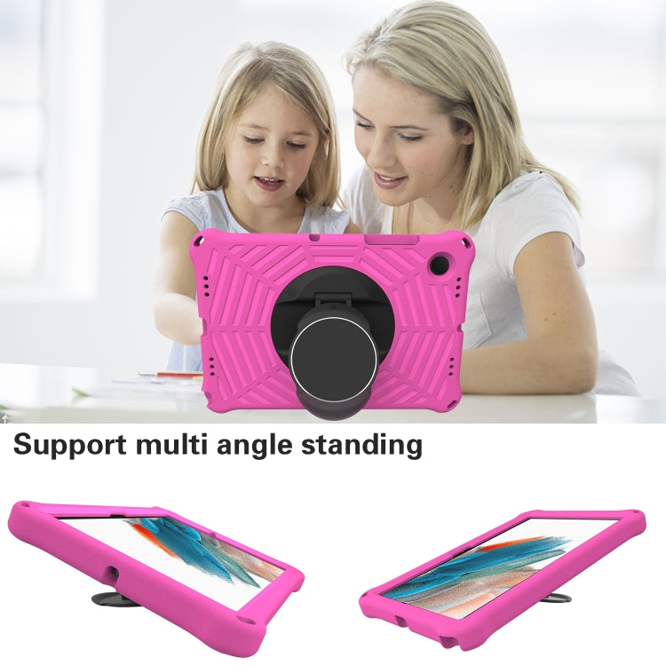 For Samsung Galaxy Tab A8 10.5 2021 Spider King EVA Protective Case with Adjustable Shoulder Strap & Holder(Rose Red) - Other Galaxy Tab PC by buy2fix | Online Shopping UK | buy2fix