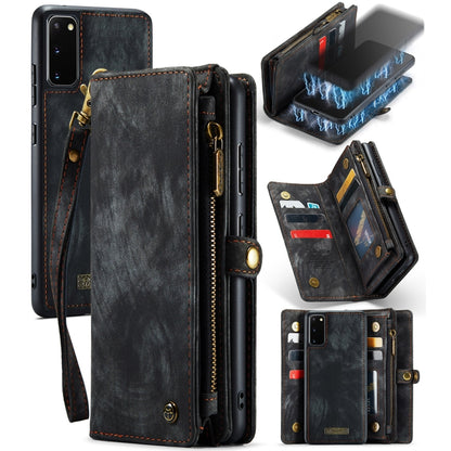 For Galaxy S20 CaseMe Detachable Multifunctional Horizontal Flip Leather Case, with Card Slot & Holder & Zipper Wallet & Photo Frame(Black) - Galaxy Phone Cases by CaseMe | Online Shopping UK | buy2fix