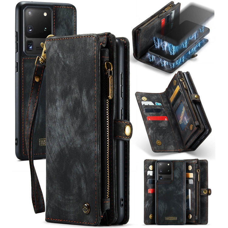 For Galaxy S20 Plus CaseMe Detachable Multifunctional Horizontal Flip Leather Case, with Card Slot & Holder & Zipper Wallet & Photo Frame(Black) - Galaxy Phone Cases by CaseMe | Online Shopping UK | buy2fix