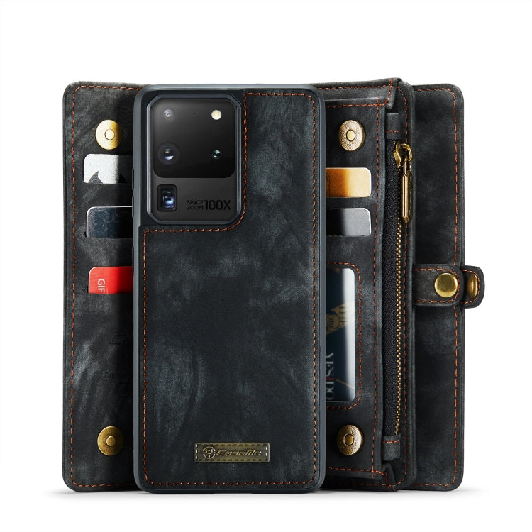 For Galaxy S20 Plus CaseMe Detachable Multifunctional Horizontal Flip Leather Case, with Card Slot & Holder & Zipper Wallet & Photo Frame(Black) - Galaxy Phone Cases by CaseMe | Online Shopping UK | buy2fix