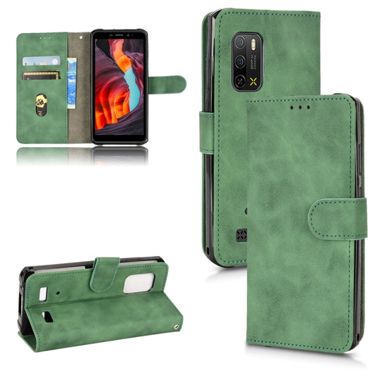 For Ulefone Armor X10 Skin Feel Magnetic Flip Leather Phone Case(Green) by buy2fix