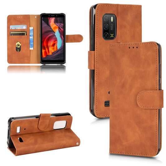 For Ulefone Armor X10 Skin Feel Magnetic Flip Leather Phone Case(Brown) by buy2fix