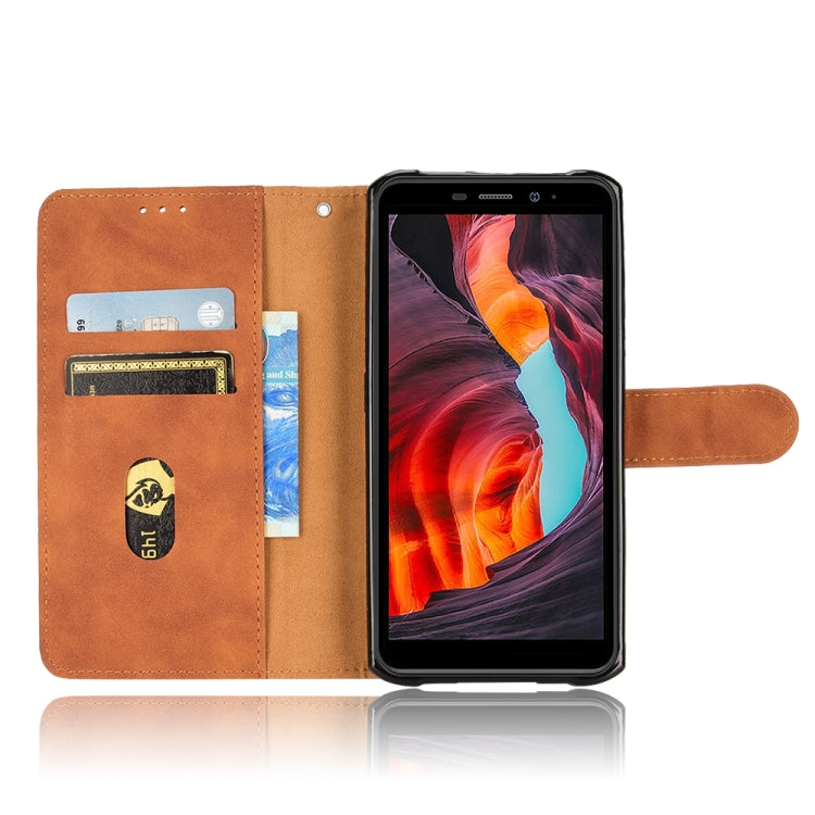 For Ulefone Armor X10 Skin Feel Magnetic Flip Leather Phone Case(Brown) by buy2fix