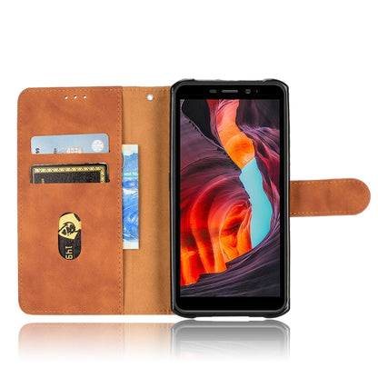 For Ulefone Armor X10 Skin Feel Magnetic Flip Leather Phone Case(Brown) by buy2fix