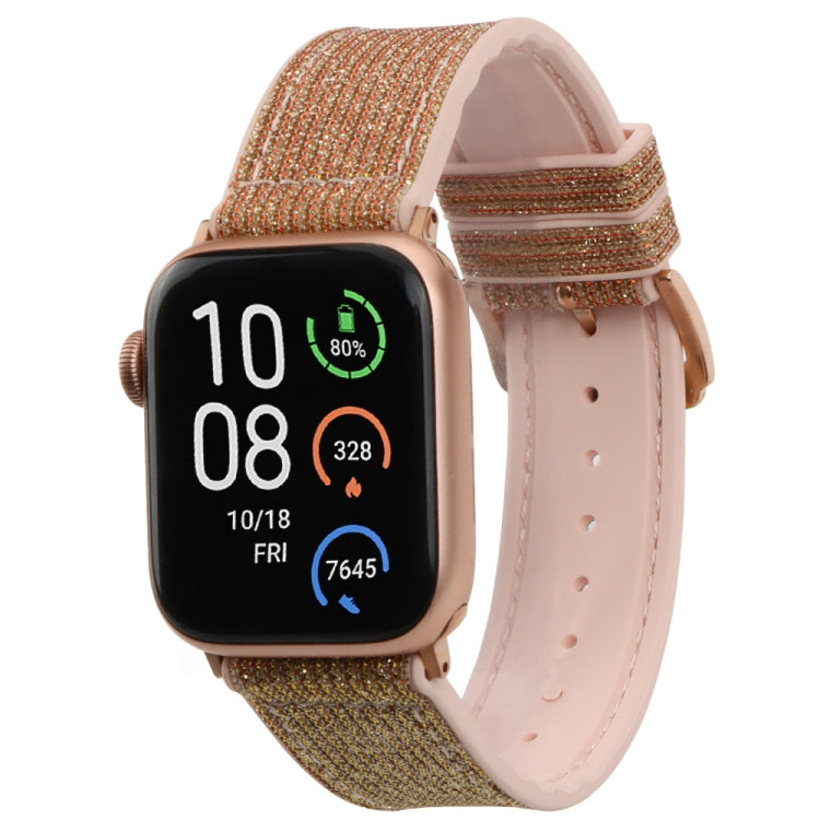 Glitter Starry Sky Watch Band For Apple Watch Ultra 49mm&Watch Ultra 2 49mm / Series 9&8&7 45mm / SE 3&SE 2&6&SE&5&4 44mm / 3&2&1 42mm(Gold) by buy2fix