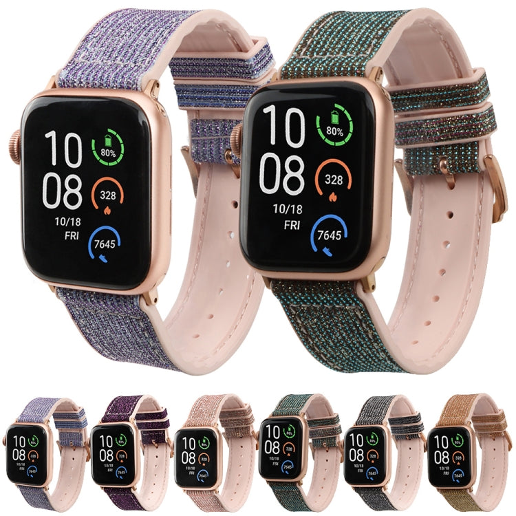 Glitter Starry Sky Watch Band For Apple Watch Ultra 49mm&Watch Ultra 2 49mm / Series 9&8&7 45mm / SE 3&SE 2&6&SE&5&4 44mm / 3&2&1 42mm(Gold) by buy2fix