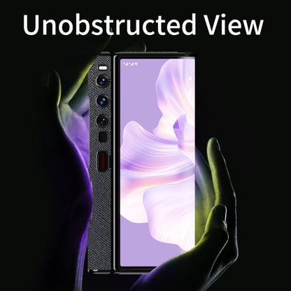 For Huawei Mate Xs 2 Ultra-thin Frame Paste Leather Shockproof Phone Case(Purple) - Huawei Cases by buy2fix | Online Shopping UK | buy2fix