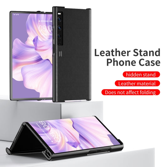 For Huawei Mate Xs 2 Leather Shockproof Phone Case With Holder(Blue) - Huawei Cases by buy2fix | Online Shopping UK | buy2fix
