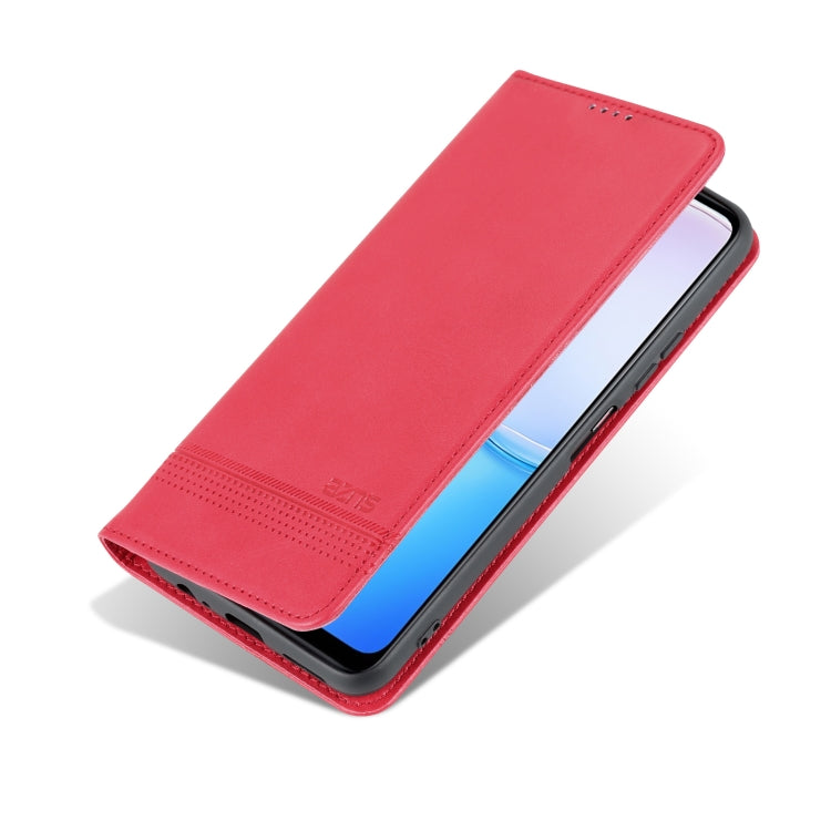 For Huawei Maimang 11 AZNS Magnetic Calf Texture Flip Leather Phone Case(Red) - Huawei Cases by AZNS | Online Shopping UK | buy2fix