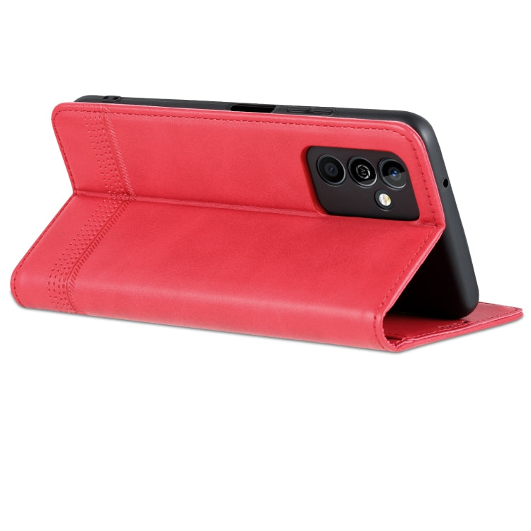 For Huawei Maimang 11 AZNS Magnetic Calf Texture Flip Leather Phone Case(Red) - Huawei Cases by AZNS | Online Shopping UK | buy2fix