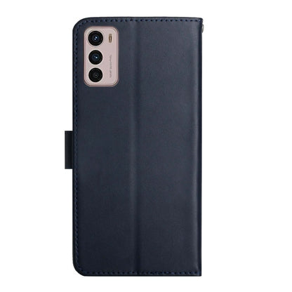 For Motorola Moto G42 Genuine Leather Fingerprint-proof Horizontal Flip Phone Case(Blue) - Motorola Cases by buy2fix | Online Shopping UK | buy2fix