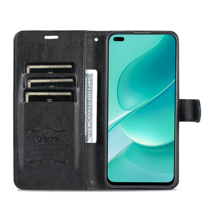For Huawei Nova 9Z 5G AZNS Sheepskin Texture Flip Leather Phone Case(Black) - Huawei Cases by AZNS | Online Shopping UK | buy2fix