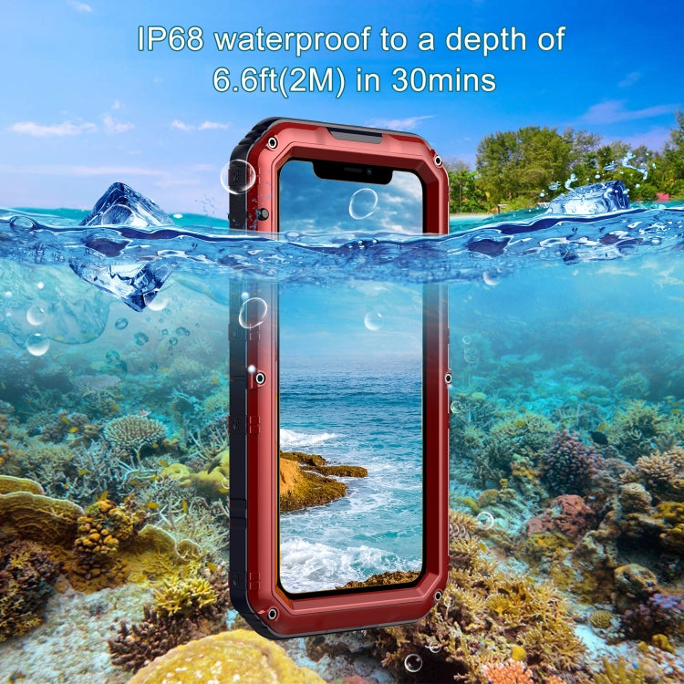 For iPhone 11 Dustproof Shockproof Waterproof Silicone + Metal Protective Case(Red) - iPhone 11 Cases by buy2fix | Online Shopping UK | buy2fix