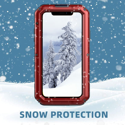 For iPhone 11 Dustproof Shockproof Waterproof Silicone + Metal Protective Case(Red) - iPhone 11 Cases by buy2fix | Online Shopping UK | buy2fix