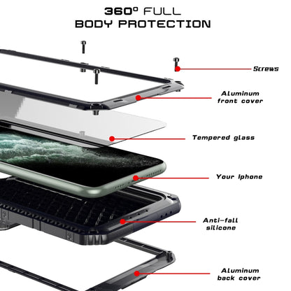 For iPhone 11 Pro Max Dustproof Shockproof Waterproof Silicone + Metal Protective Case(Yellow) - iPhone 11 Pro Max Cases by buy2fix | Online Shopping UK | buy2fix