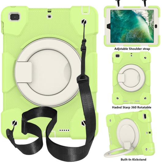 For iPad 9.7 2018 Silicone + PC Full Body Protection Tablet Case With Holder & Strap(Green) - iPad 9.7 (2018) & (2017) Cases by buy2fix | Online Shopping UK | buy2fix