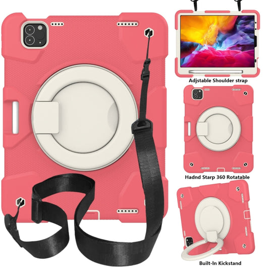 For iPad Pro 11 2020/Pro 11 2018/Air 2020/Air 2022 Silicone + PC Full Body Protection Tablet Case With Holder & Strap(Red) - iPad Air (2022) / (2020) 10.9 Cases by buy2fix | Online Shopping UK | buy2fix