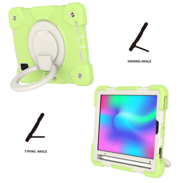 For iPad mini 2021 Silicone + PC Full Body Protection Tablet Case With Holder & Strap(Green) - iPad mini 6 Cases by buy2fix | Online Shopping UK | buy2fix