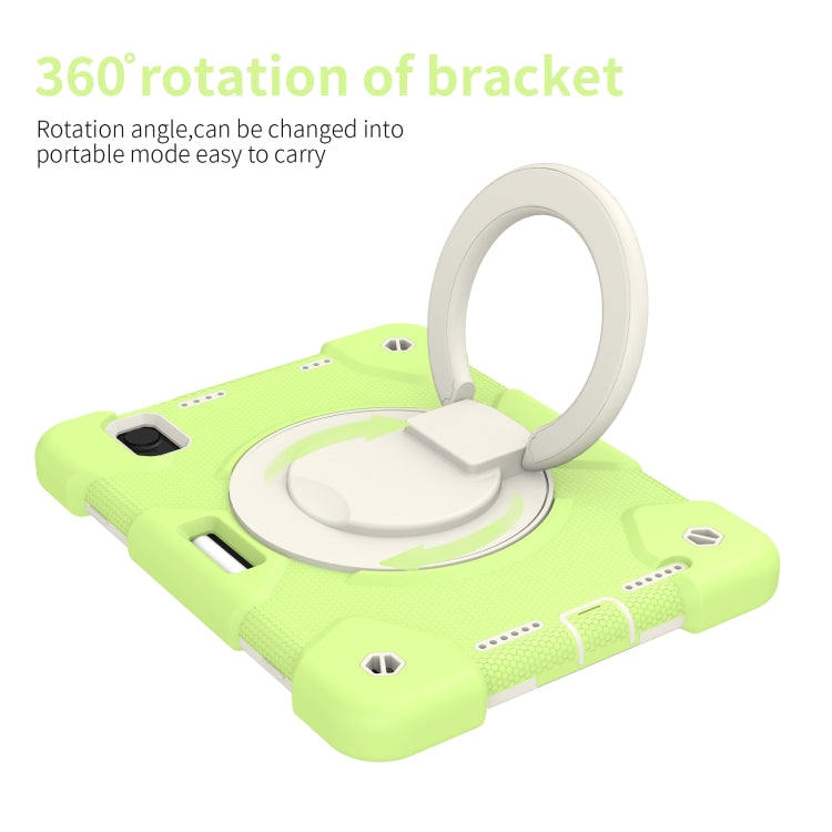 For iPad mini 2021 Silicone + PC Full Body Protection Tablet Case With Holder & Strap(Green) - iPad mini 6 Cases by buy2fix | Online Shopping UK | buy2fix