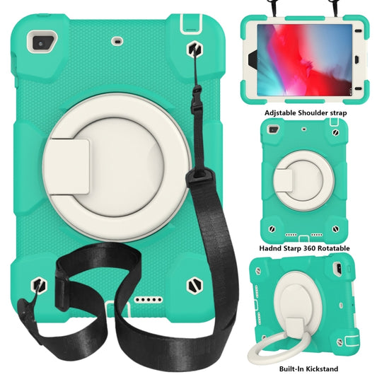 For iPad mini 4 2015/mini 2019 Silicone + PC Full Body Protection Tablet Case With Holder & Strap(Mint Green) - iPad mini (2019) / mini 5 Cases by buy2fix | Online Shopping UK | buy2fix