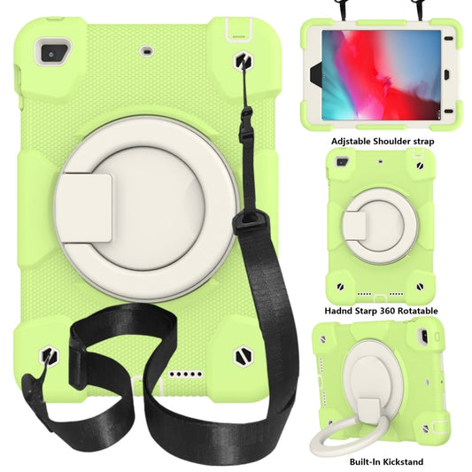 For iPad mini 4 2015/mini 2019 Silicone + PC Full Body Protection Tablet Case With Holder & Strap(Green) - iPad mini (2019) / mini 5 Cases by buy2fix | Online Shopping UK | buy2fix