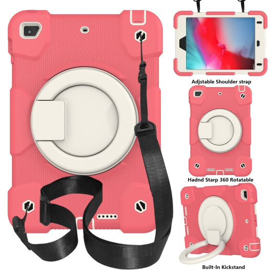 For iPad mini 4 2015/mini 2019 Silicone + PC Full Body Protection Tablet Case With Holder & Strap(Red) - iPad mini (2019) / mini 5 Cases by buy2fix | Online Shopping UK | buy2fix